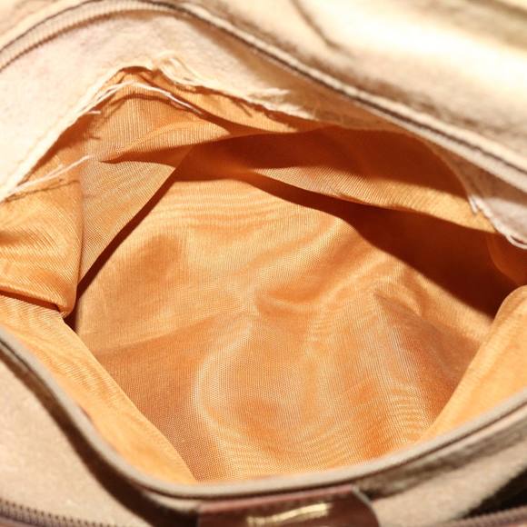 GUCCI Micro GG Canvas Boston Bag PVC Leather Beige Auth fm2107 - Picture 10 of 10